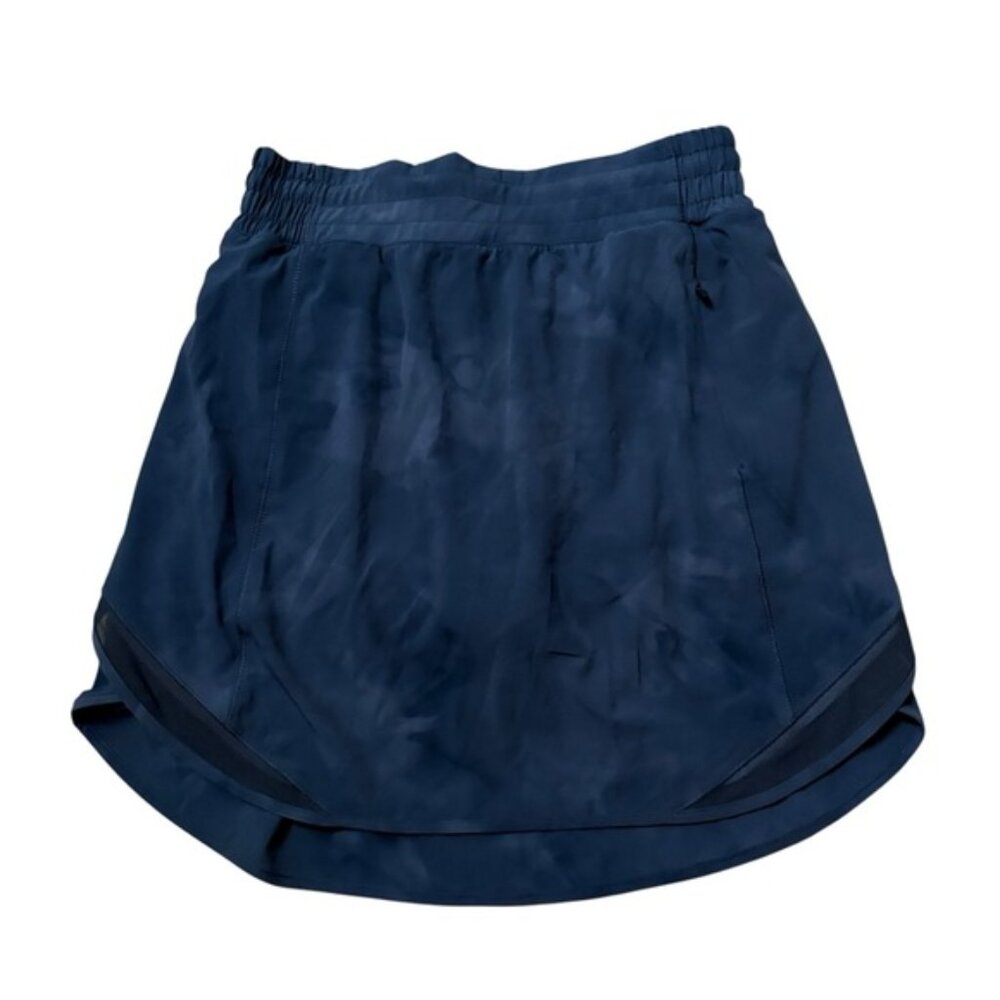 Lululemon Hotty Hot High Rise Skirt Size 4 Diamond Dye Pitch Grey Graphite Grey